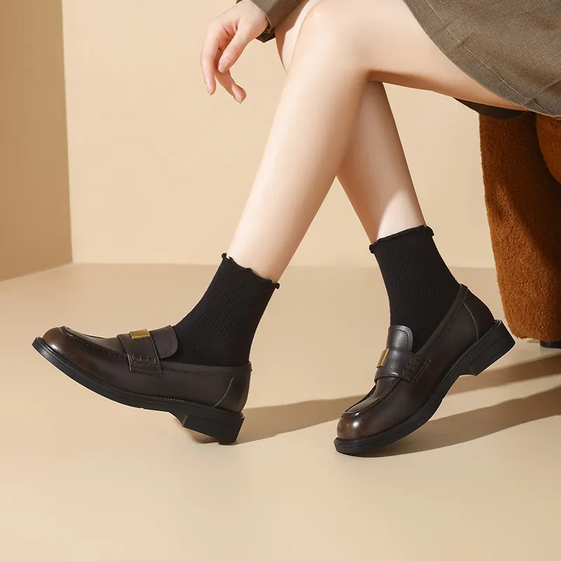 AGSDON Loafers Women's Black/Brown-10