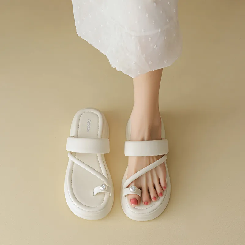 AGSDON Slide Slippers Women's Silver-11