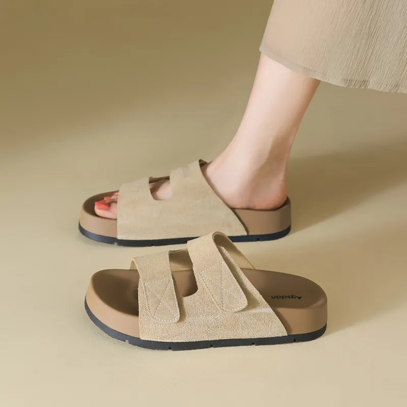 AGSDON Quiet Slip Resistant Slide Slippers Women's-5