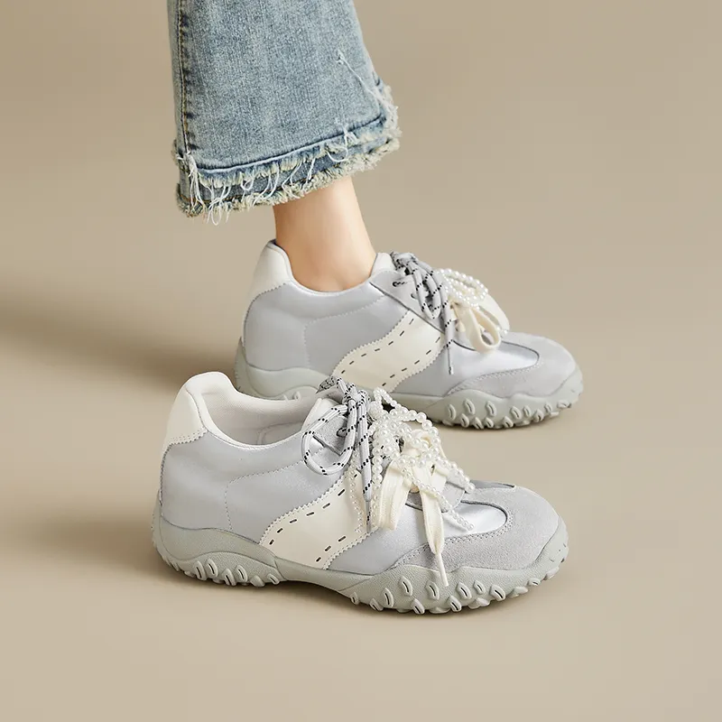 AGSDON Height Increasing Low Top Casual Shoes Women's-3