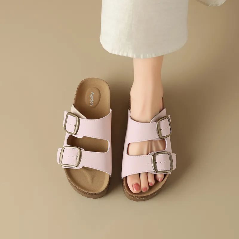 AGSDON PVC Polyvinyl Chloride Quiet Slide Slippers Women's-12