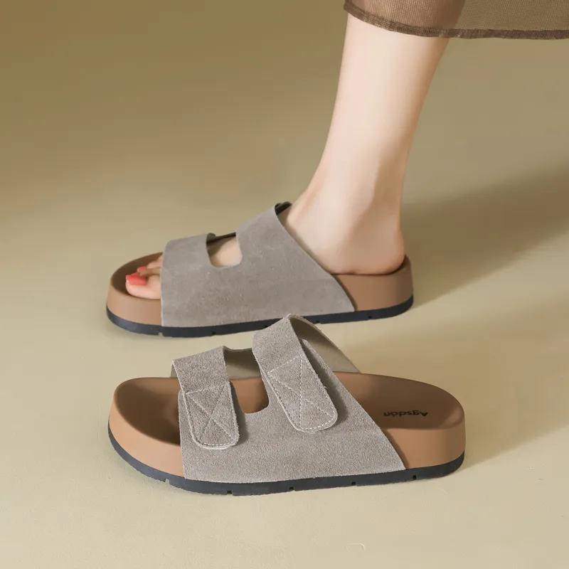 AGSDON Quiet Slip Resistant Slide Slippers Women's-19