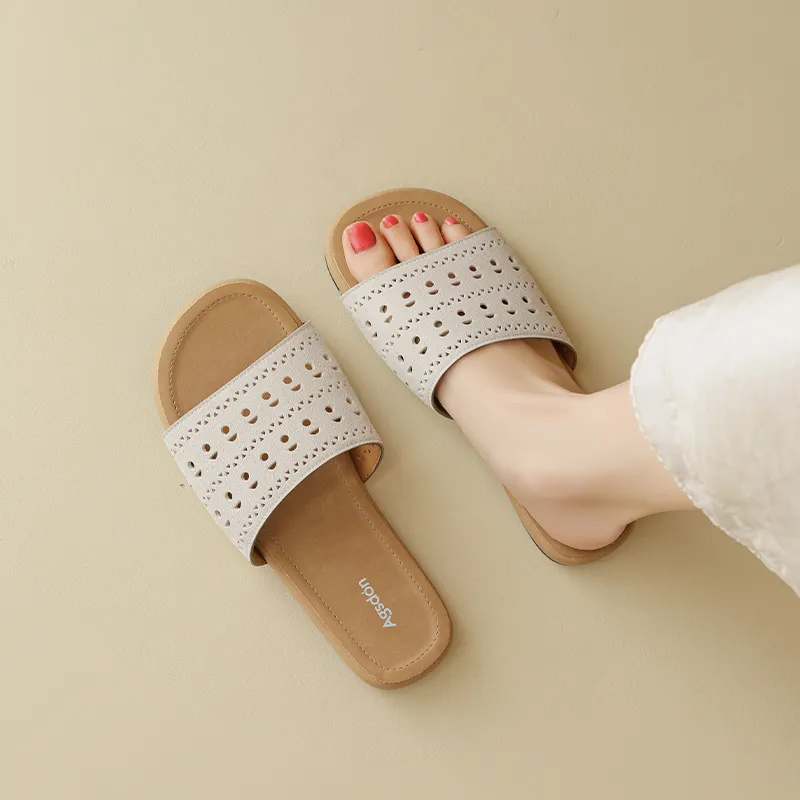 AGSDON Quiet Slip Resistant Slide Slippers Women's-6