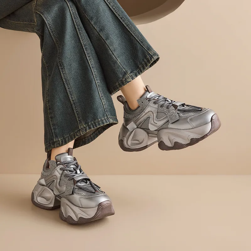 AGSDON Low Top Chunky Sneakers Women's-4