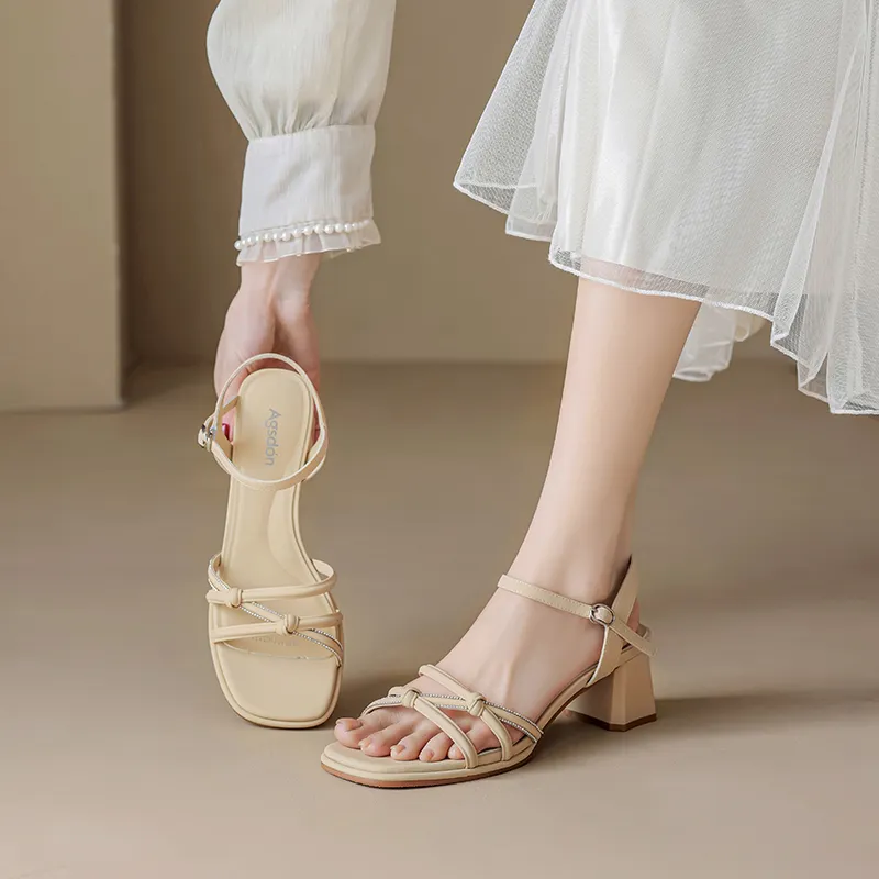 AGSDON One Strap Sandals 6cm Women's-9