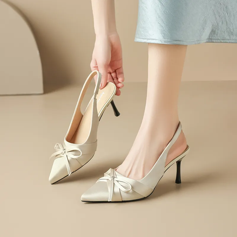 AGSDON Slim Heel High Heels 8cm Women's-5