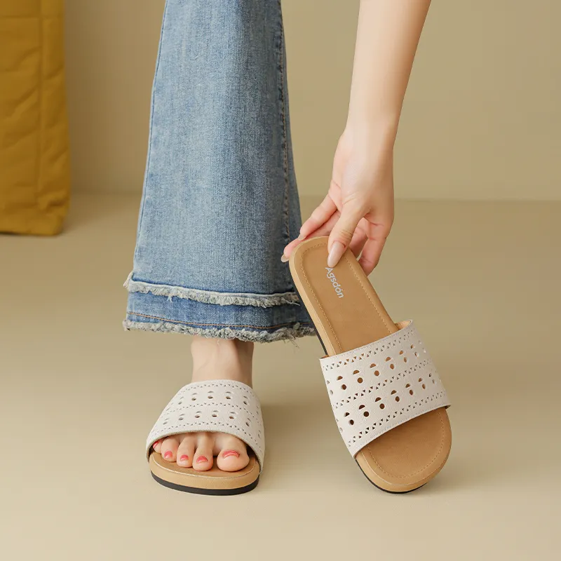AGSDON Quiet Slip Resistant Slide Slippers Women's-5