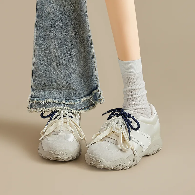 AGSDON Height Increasing Low Top Casual Shoes Women's-11