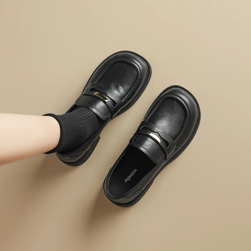 AGSDON Loafers 2.5cm Women's Black-3