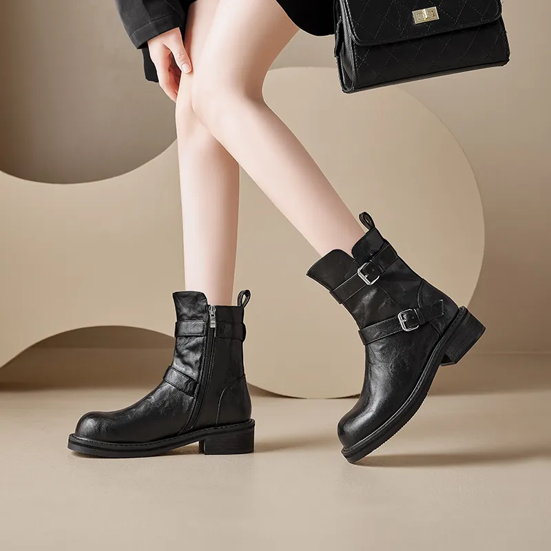 AGSDON Ankle Boots Women's Brown/Black-10
