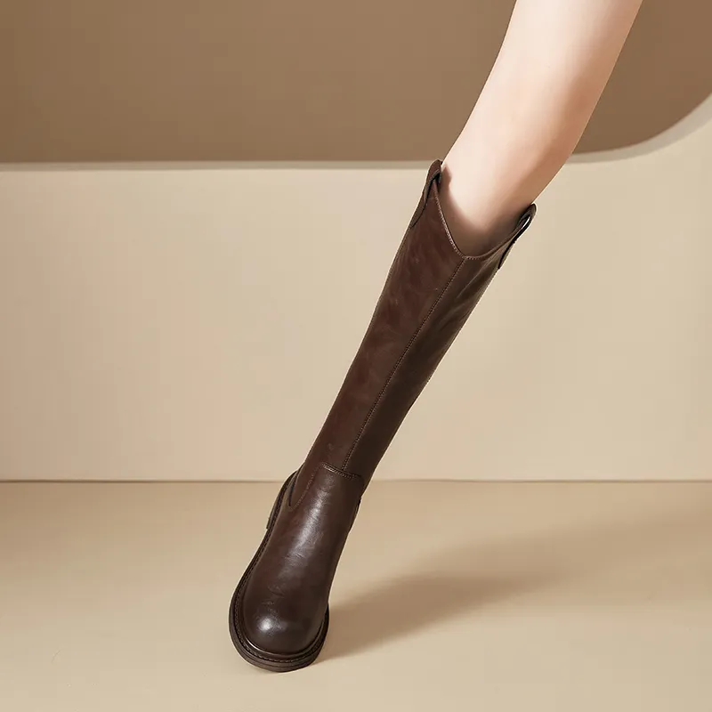 AGSDON Knee-high Boots 4cm Women's-9