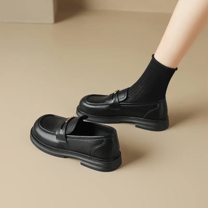 AGSDON Loafers 2.5cm Women's Black-5