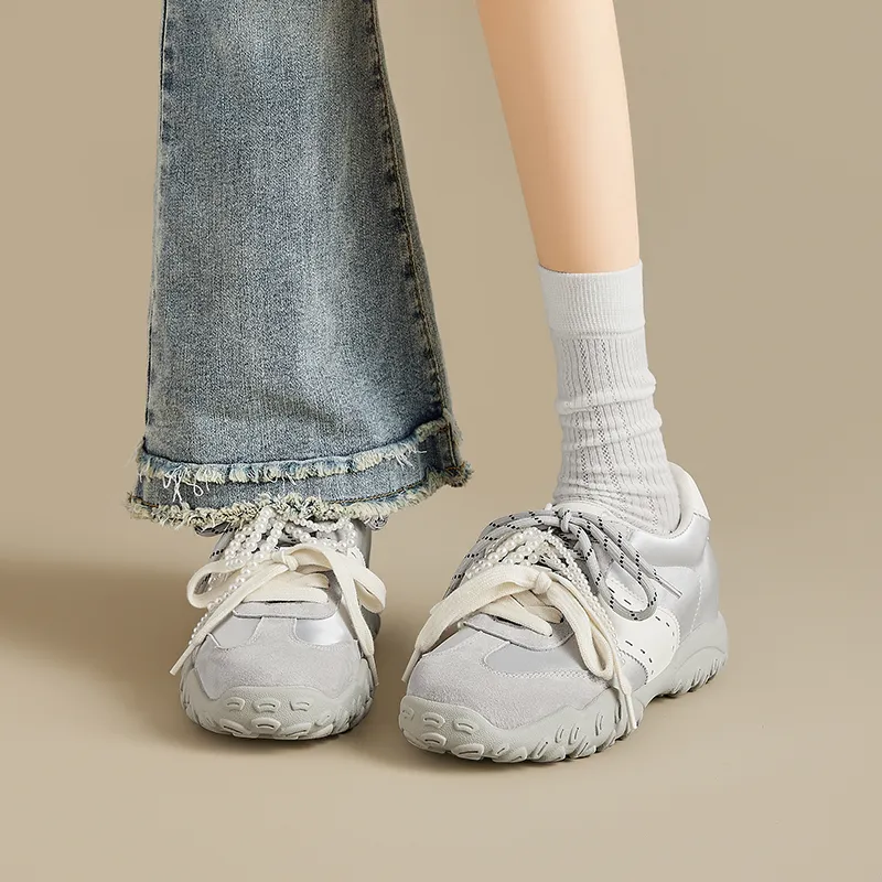 AGSDON Height Increasing Low Top Casual Shoes Women's-4