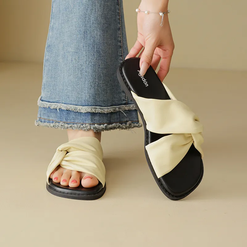 AGSDON Rubber Sole Slide Slippers Women's-10