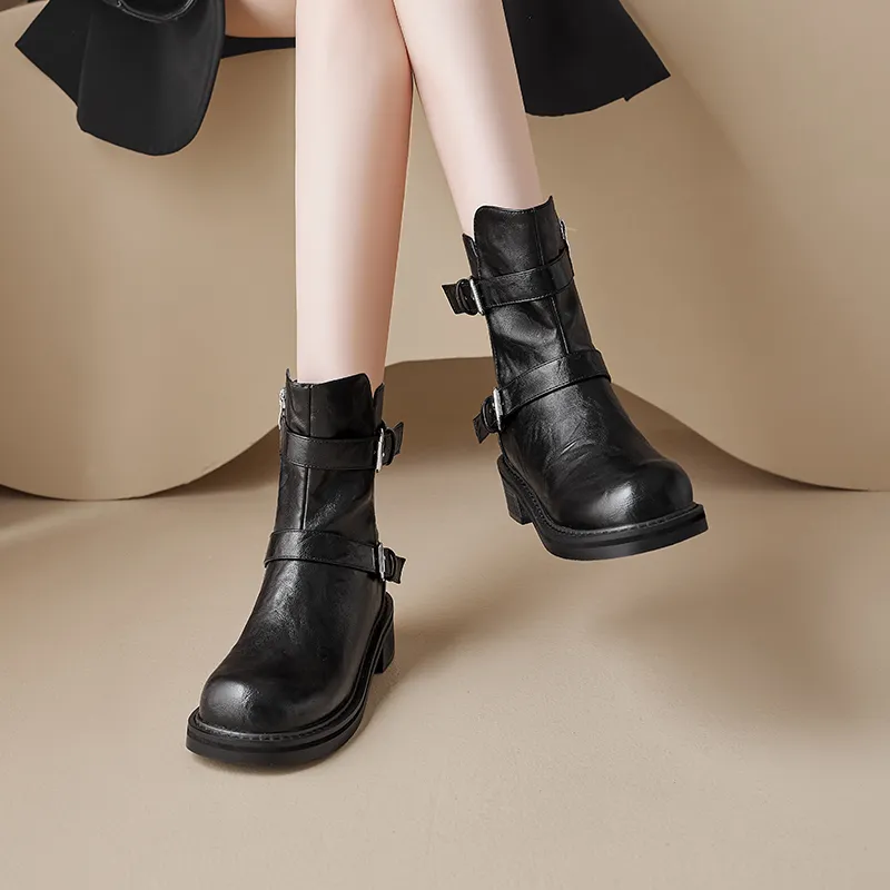 AGSDON Ankle Boots Women's Brown/Black-9