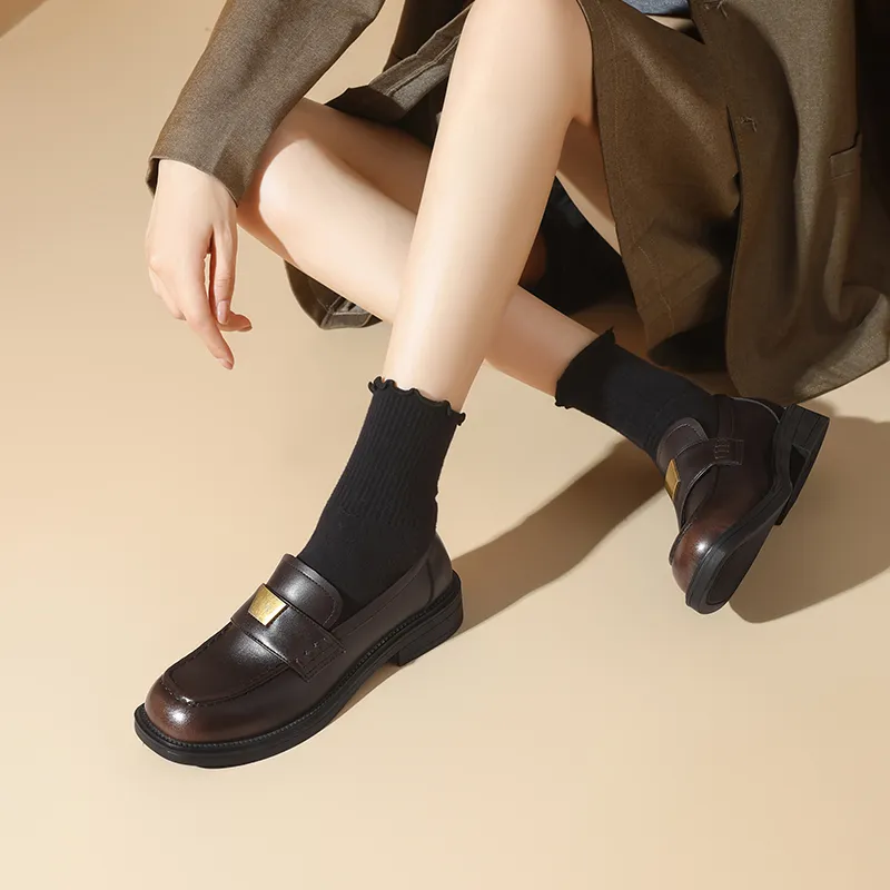 AGSDON Loafers Women's Black/Brown-9