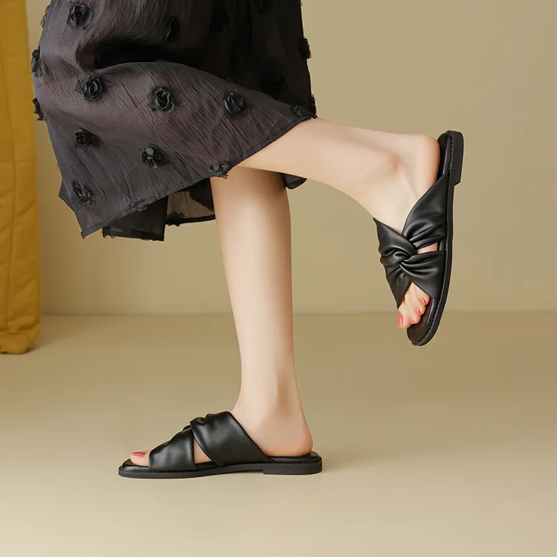 AGSDON Rubber Sole Slide Slippers Women's-16