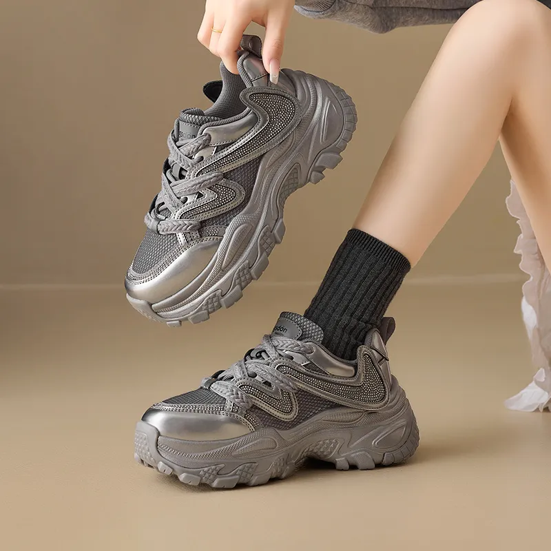 AGSDON Low-Top Chunky Sneakers Women's-4
