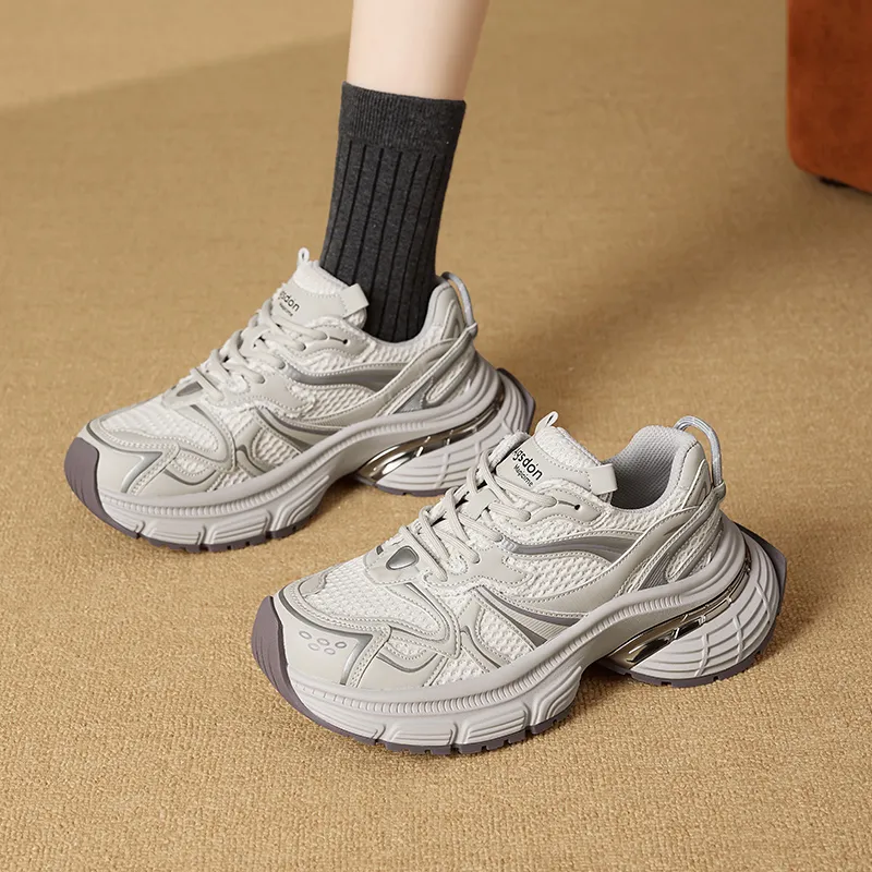 AGSDON Height Increasing Low-Top Chunky Sneakers Women's-11