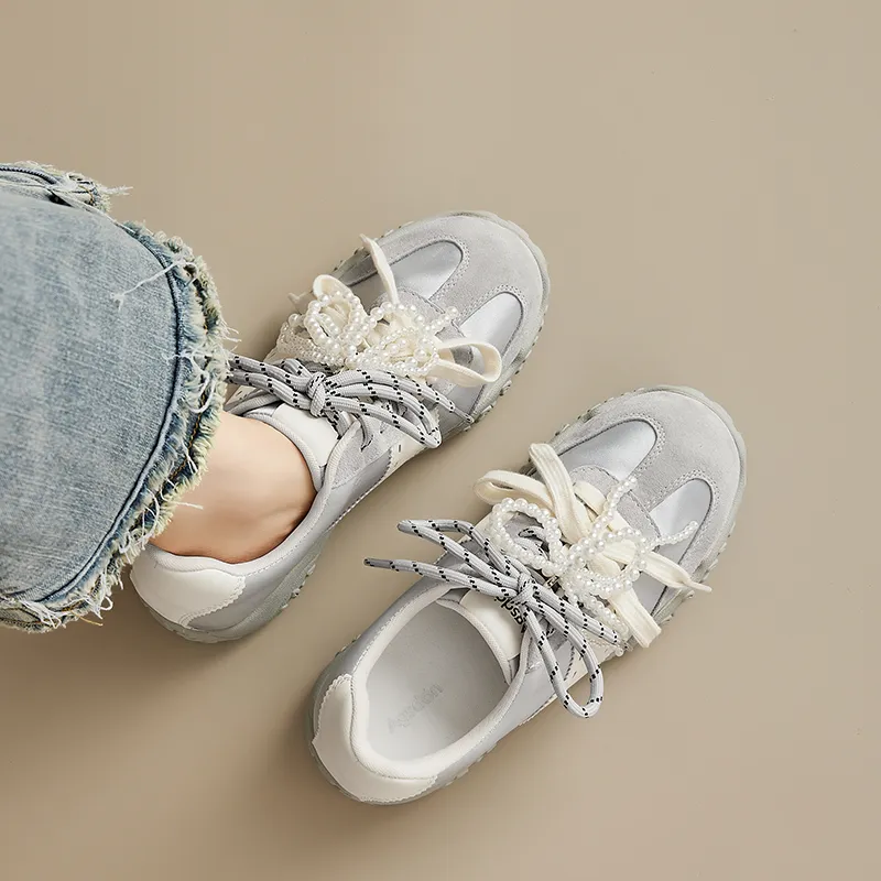 AGSDON Height Increasing Low Top Casual Shoes Women's-6