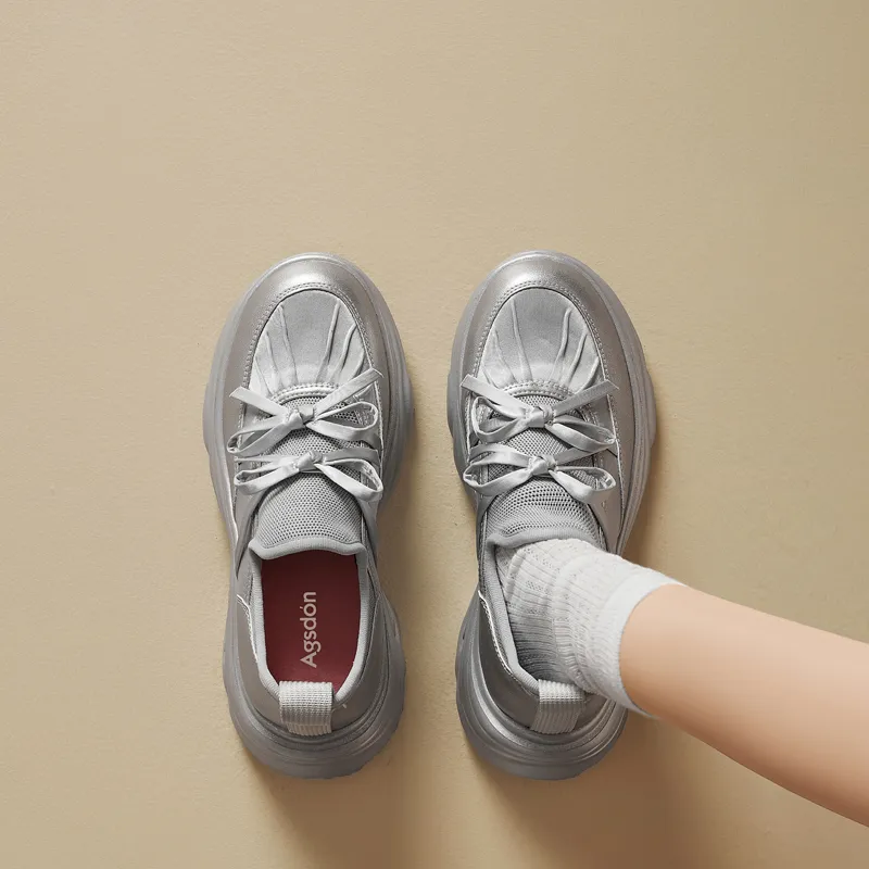 AGSDON Low Top Chunky Sneakers 6cm Women's-5