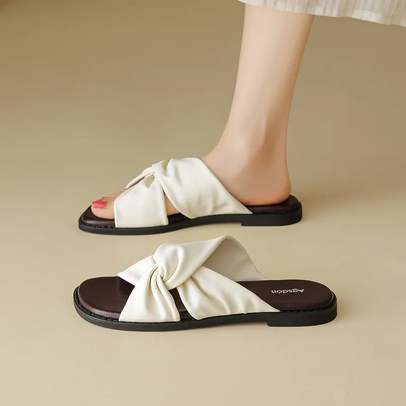 AGSDON Rubber Sole Slide Slippers Women's-5