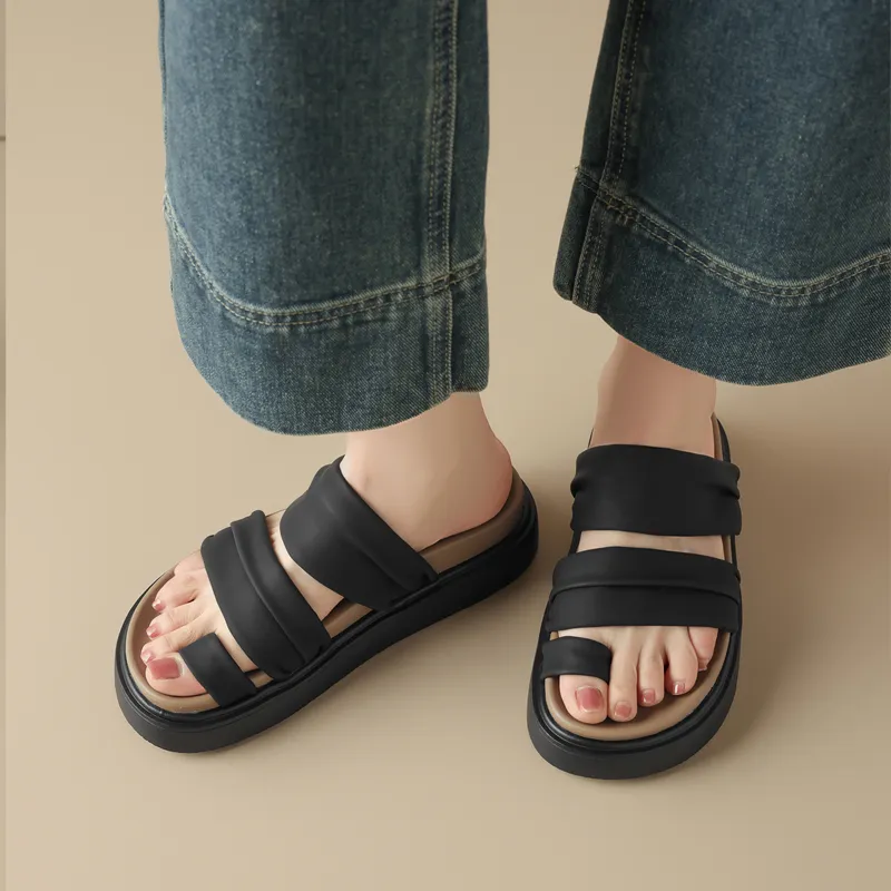 AGSDON PVC Chemical Fiber Abrasion Resistant Slide Slippers Women's-11