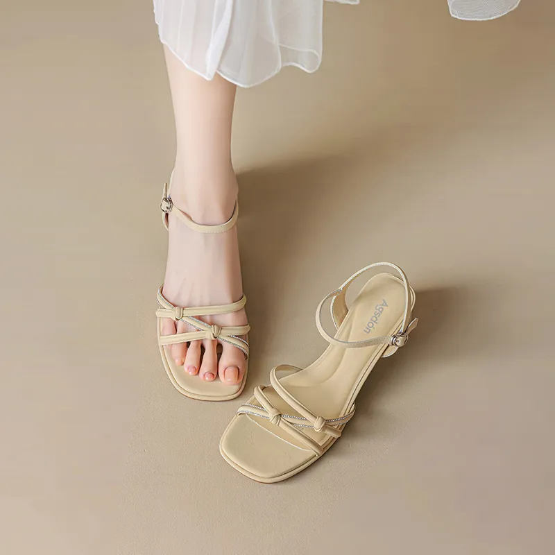 AGSDON One Strap Sandals 6cm Women's-10