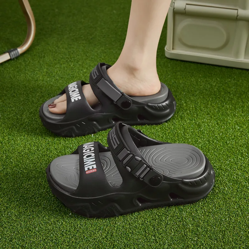 AGSDON Beach Sandals Men Black Gray/White Blue/Olive Green/Beige Brown-3