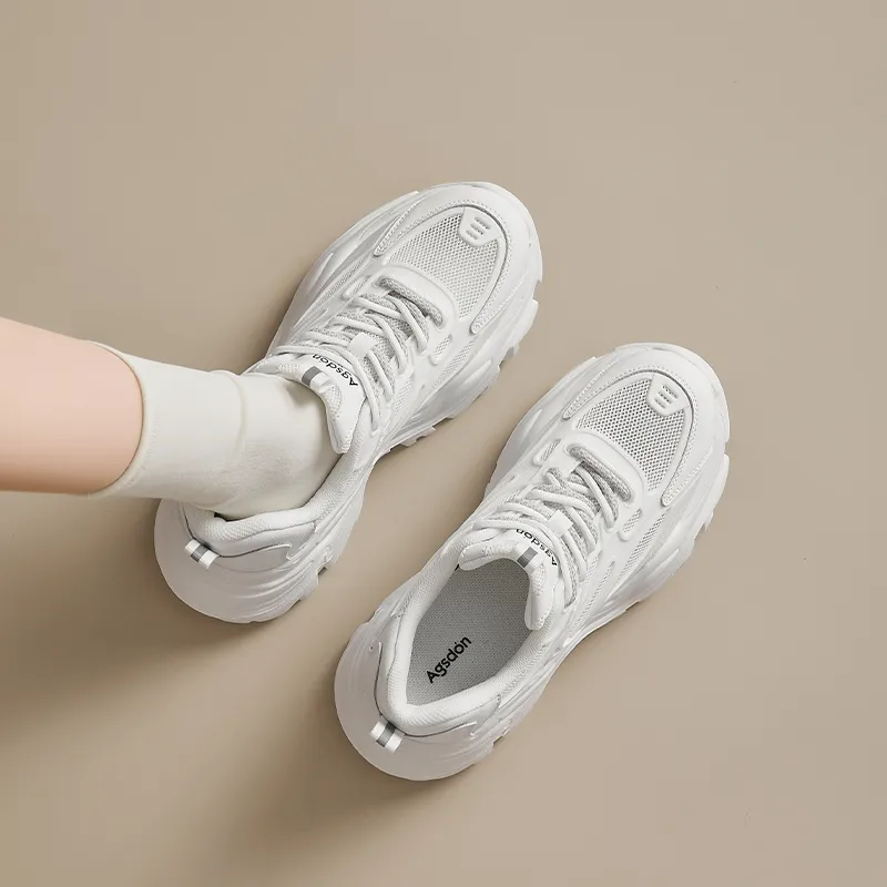 AGSDON Slip Resistant Low Top Chunky Sneakers Women's-13