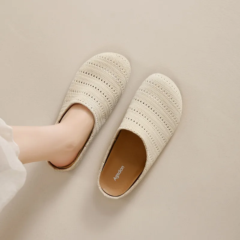 AGSDON Quiet Slip Resistant Closed Toe Slippers Women's-6