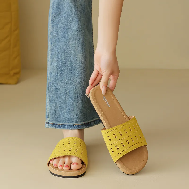 AGSDON Quiet Slip Resistant Slide Slippers Women's-12