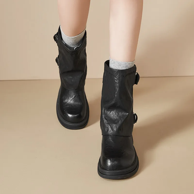 AGSDON Ankle Boots Women's Brown-9