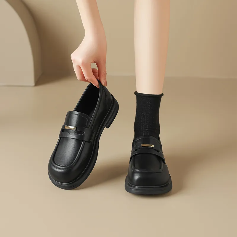 AGSDON Loafers 2.5cm Women's Black-2