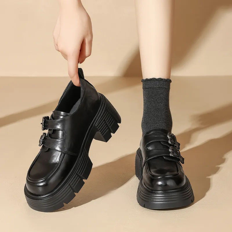 AGSDON Loafers Women's Black-5
