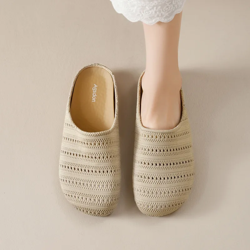 AGSDON Quiet Slip Resistant Closed Toe Slippers Women's-12