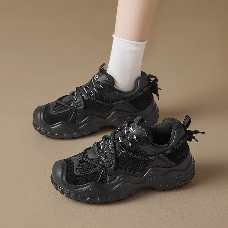 AGSDON Abrasion Resistant Slip Resistant Low Top Chunky Sneakers Women's-11