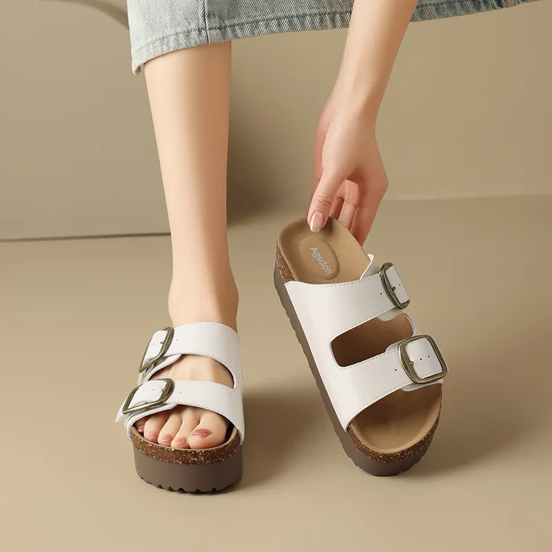 AGSDON PVC Polyvinyl Chloride Quiet Slide Slippers Women's-5