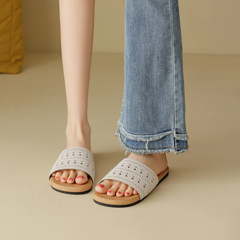 AGSDON Quiet Slip Resistant Slide Slippers Women's-4