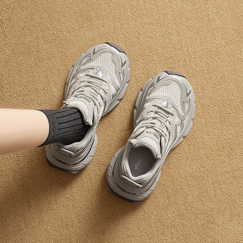 AGSDON Height Increasing Low-Top Chunky Sneakers Women's-10