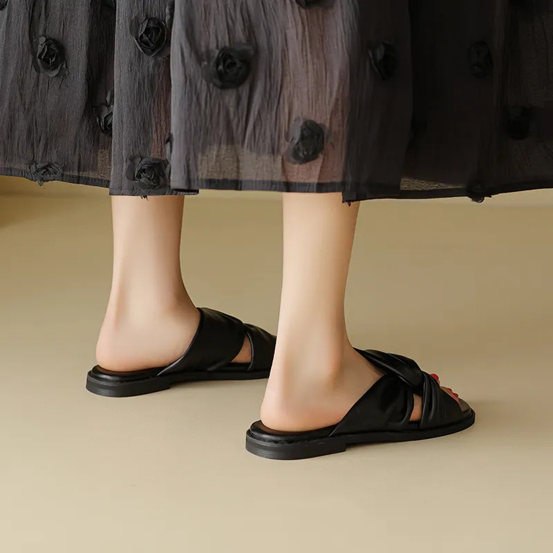 AGSDON Rubber Sole Slide Slippers Women's-18