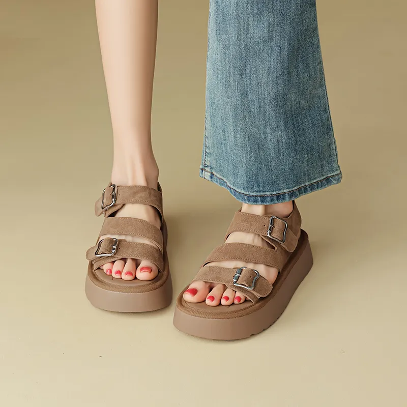 AGSDON Beach Sandals Women's Khaki-8