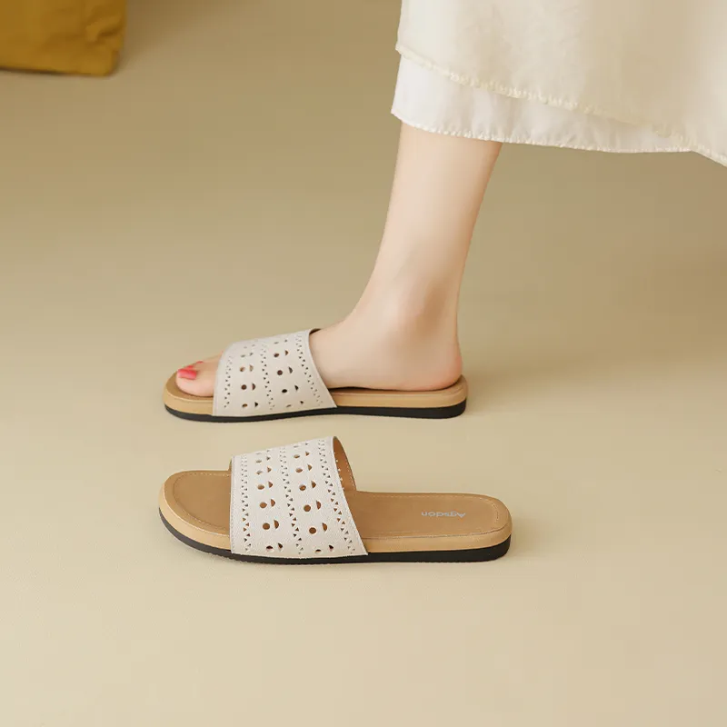 AGSDON Quiet Slip Resistant Slide Slippers Women's-3