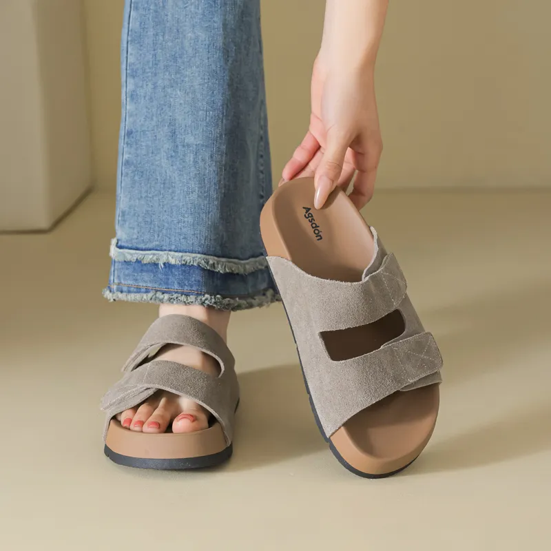 AGSDON Quiet Slip Resistant Slide Slippers Women's-17