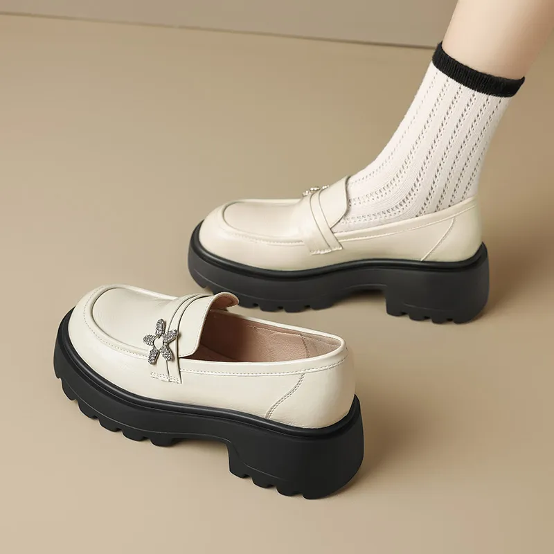 AGSDON Loafers Women's Black/Beige-8