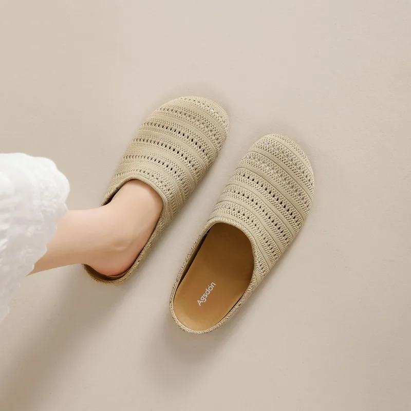 AGSDON Quiet Slip Resistant Closed Toe Slippers Women's-13