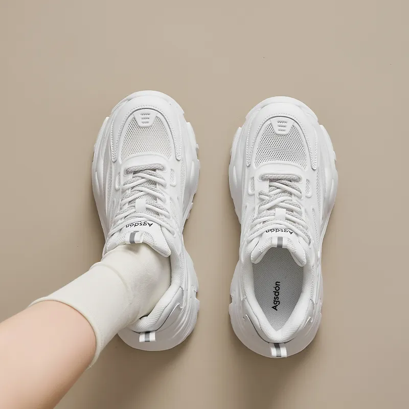 AGSDON Slip Resistant Low Top Chunky Sneakers Women's-12