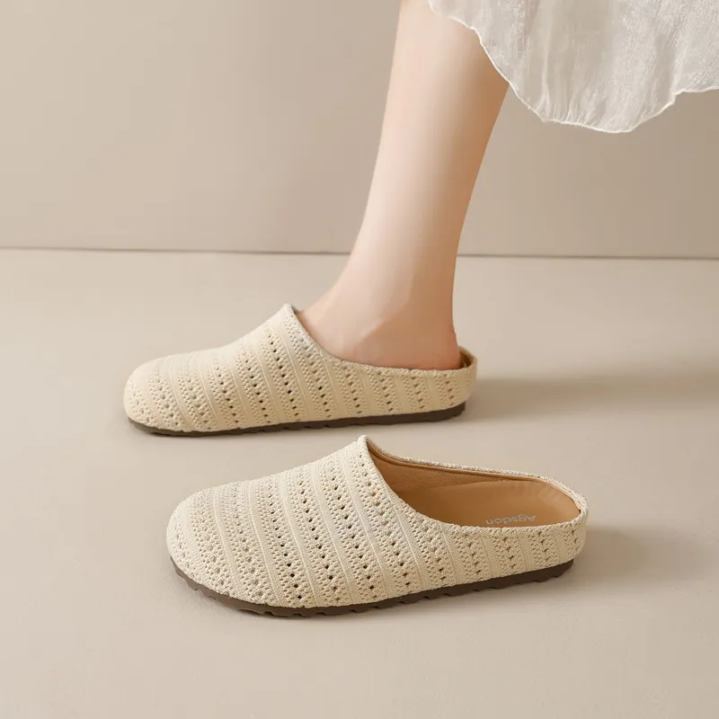 AGSDON Quiet Slip Resistant Closed Toe Slippers Women's-4