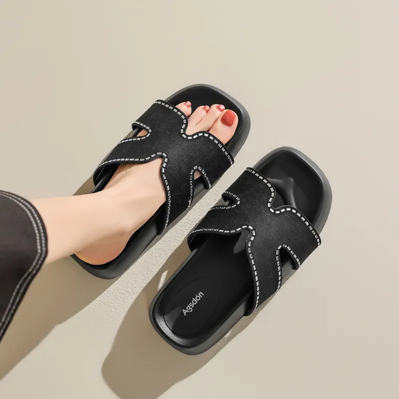 AGSDON Quiet Slip Resistant Slide Slippers Women's-20