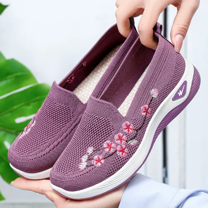 DOUBLE STAR 88 Flyknit Anti Slip Wear Resistant Low Top Casual Shoes Women's-5